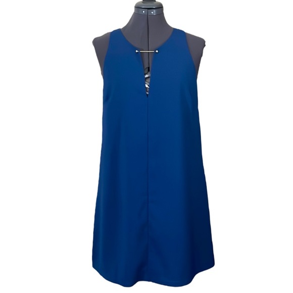 NWOT Lulus Near or Bar Teal Blue Shift Dress Size Small - Picture 3 of 16